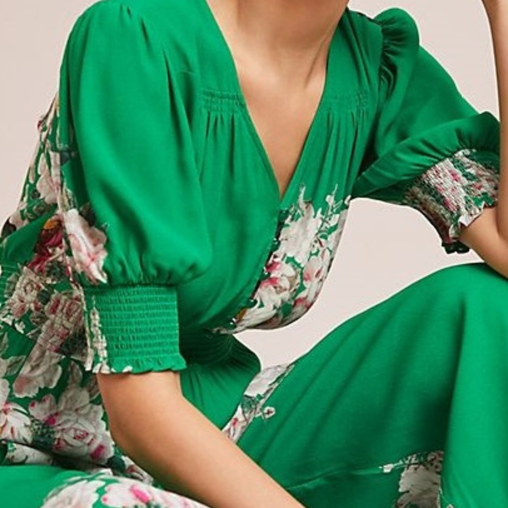 Anthropologie LONGWOOD FLORAL JUMPSUIT new - Picture 5 of 7